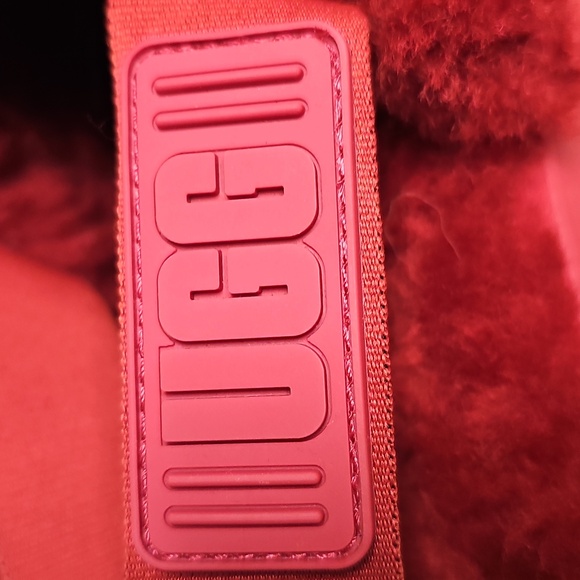 UGG Super Fluff Genuine Shearling Slingback Slipper Size 12 - Picture 4 of 11